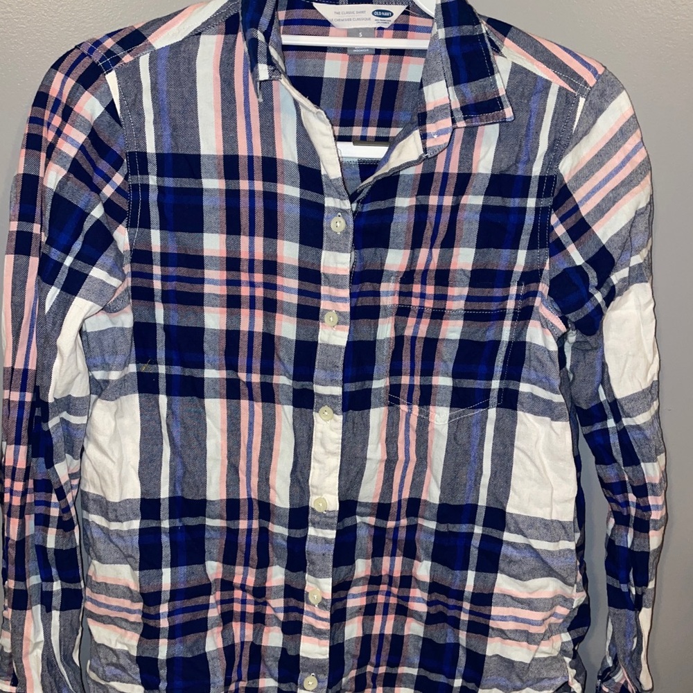 Old Navy • Pastel Multi-Colored Flannel